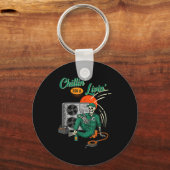 Funny Hvac Tech Skeleton Chillin For A Livin  Sleutelhanger (Voorkant)