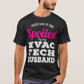 Funny HVAC Tech Wife Wedding Jubileum Gift T-shirt (Voorkant)