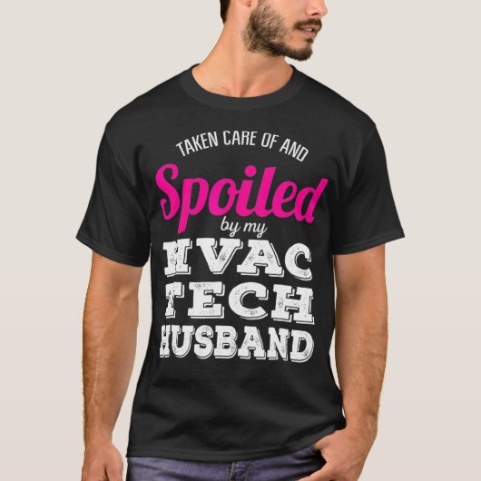 Funny HVAC Tech Wife Wedding Jubileum Gift T-shirt (Voorkant)