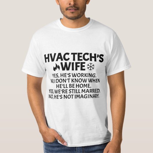 Funny HVAC Technician Gift For Women Cool HVAC Tec T-shirt (Voorkant)