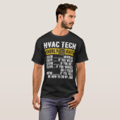 Funny  HVAC-technicus Apparel Uurly Rate T-shirt (Voorkant volledig)