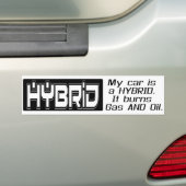Funny HYBRID CAR Bumpersticker (Op auto)