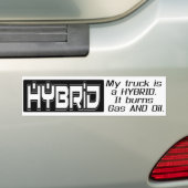 Funny HYBRID TRUCK Bumpersticker (Op auto)