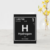 Funny Hydrogen Chemical Element Periodic Table Kaart (Gele Bloem)