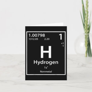Funny Hydrogen Chemical Element Periodic Table Kaart