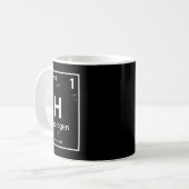 Funny Hydrogen Chemical Element Periodic Table Koffiemok (Voorkant links)