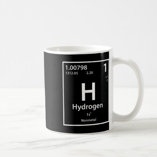 Funny Hydrogen Chemical Element Periodic Table Koffiemok (Rechts)