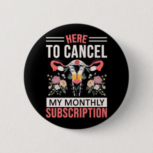 Funny Hysterectomy Flowers Uterus Removal Ronde Button 5,7 Cm