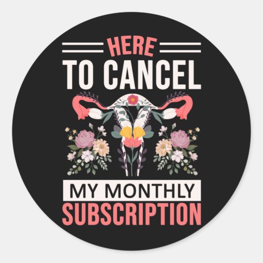 Funny Hysterectomy Flowers Uterus Removal Ronde Sticker (Voorkant)