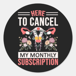 Funny Hysterectomy Flowers Uterus Removal Ronde Sticker