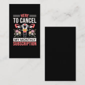 Funny Hysterectomy Flowers Uterus Removal Visitekaartje (Voorkant / Achterkant)