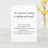 Funny Hysterectomy Get Well Card Kaart (Gele Bloem)