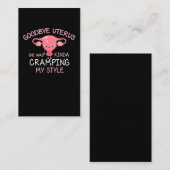 Funny Hysterectomy Uterus Removal Visitekaartje (Voorkant / Achterkant)