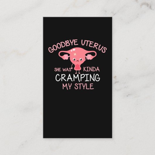 Funny Hysterectomy Uterus Removal Visitekaartje (Voorkant)