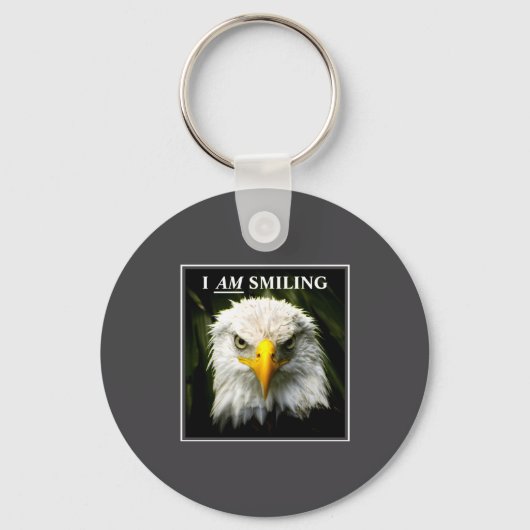 Funny I Am Smiling Mpy Eagle Photo Sleutelhanger (Voorkant)