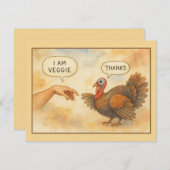  Funny “I Am Veggie” Thanksgiving Card Kaart (Voorkant / Achterkant)