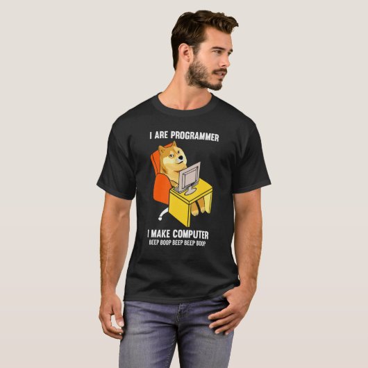 Funny I are Programmer Programmer Coding Nerd Shi T-shirt (Voorkant volledig)