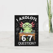 Funny I Axolotl 67 Questions Science Axolotl Boys Kaart (Voorkant)