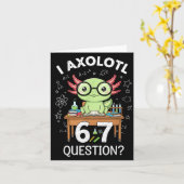 Funny I Axolotl 67 Questions Science Axolotl Boys Kaart (Gele Bloem)