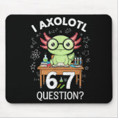 Funny I Axolotl 67 Questions Science Axolotl Boys Muismat (Voorkant)