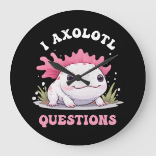 Funny I Axolotl Vragen Schattige Axolotls Kawaii Grote Klok