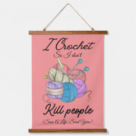 Funny I Crochet Save A Life Yarn Art Hangend Wandkleed