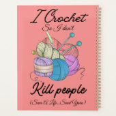 Funny I Crochet Save A Life Yarn Art Planner (Achterkant)