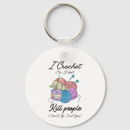 Funny I Crochet Save A Life Yarn Art Sleutelhanger