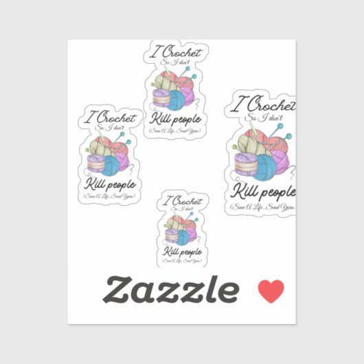 Funny I Crochet Save A Life Yarn Art Sticker (Vel)