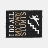 Funny I Do All My Own Stairs Stunts Ide Down Fleece Deken (Voorkant (Horizontaal))