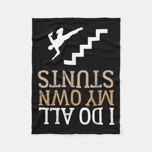 Funny I Do All My Own Stairs Stunts Ide Down Fleece Deken (Voorkant)