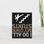 Funny I Do All My Own Stairs Stunts Ide Down Kaart (Voorkant)
