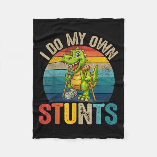 Funny I Do My Own Stunts Dinosaur Surgery Injured Fleece Deken (Voorkant)