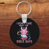 Funny I Dont Care What Bible Says  Sleutelhanger (Voorkant)
