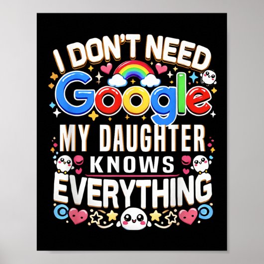 Funny I Don't Need Google, My Daughter Knows Every Poster (Voorkant)