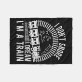 Funny I Don't Snore I Dream I'm A Train Shirt Trai Fleece Deken (Voorkant (Horizontaal))
