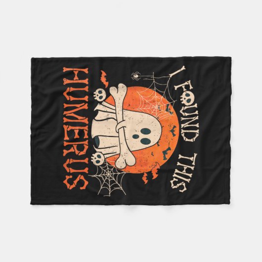 Funny I Found This Humerus Boo Ghost Halloween  Fleece Deken (Voorkant (Horizontaal))