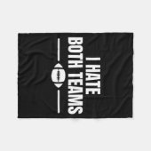 Funny I Hate Both Teams Football  Fleece Deken (Voorkant (Horizontaal))
