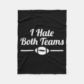 Funny I Hate Both Teams Football Small Fleece Deken (Voorkant)