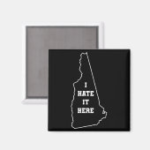 Funny I Hate It Here New Hampshire Nh State Joke Magneet (Voorkant / Achterkant)