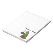 Funny I Hate Mornings Sloth Cartoon Notitieblok (Linkerzijde)
