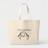 Funny I Have a Boyfriend Tote Bag Cute Minima Girl (Voorkant)