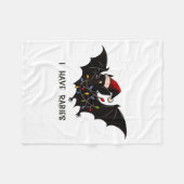 Funny I Have Rabies Christmas Bat Matching Holiday Fleece Deken (Voorkant (Horizontaal))