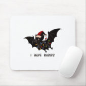 Funny I Have Rabies Christmas Bat Matching Holiday Muismat (Met muis)