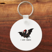 Funny I Have Rabies Christmas Bat Matching Holiday Sleutelhanger (Voorkant)