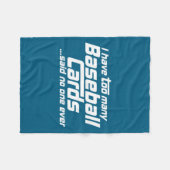 Funny I Have Too Many Baseball Cards Srts Card C Fleece Deken (Voorkant (Horizontaal))