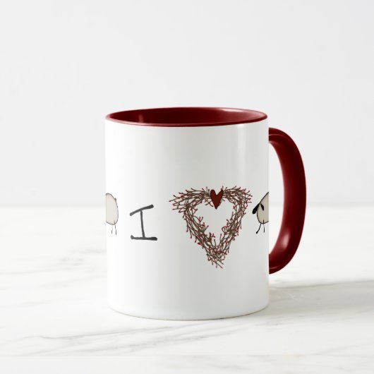 Funny I Heart Ewe Mok (Voorkant rechts)