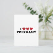 Funny I Heart Polygamy Briefkaart (Staand voorkant)