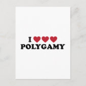 Funny I Heart Polygamy Briefkaart (Voorkant)
