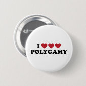 Funny I Heart Polygamy Ronde Button 5,7 Cm (Voorkant /achterkant)